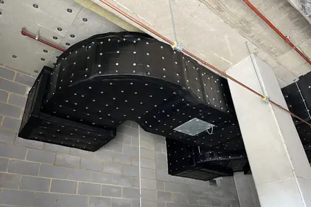 Installed fire and smoke ductwork